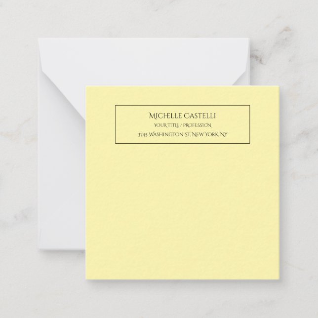Professional Unique Classical Simple Cream Color Card (Front)