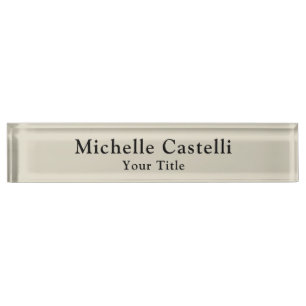 Professional Unique Classical Simple Grey Black Nameplate