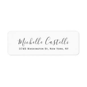 Professional Unique Classical Simple Handwriting Return Address Label