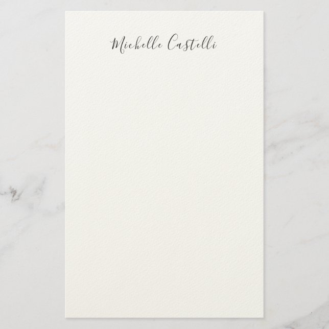 Professional Unique Classical Simple Handwriting Stationery (Front)