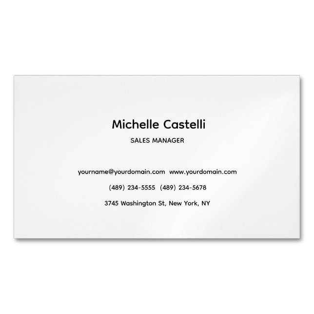 Professional Unique Classical Simple Magnetic Business Card (Front)