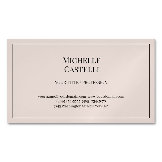 Professional Unique Classical Simple Magnetic Business Card (Front)