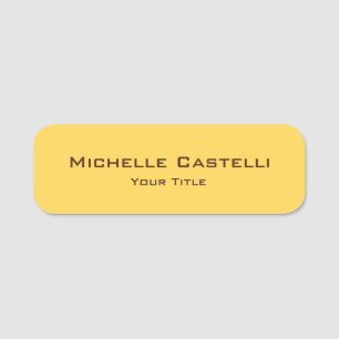 Professional Unique Classical Simple Plain Name Tag