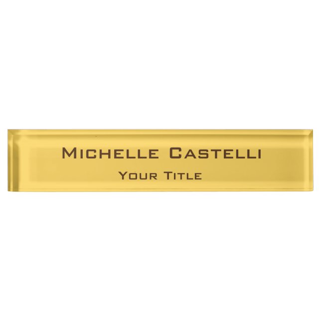 Professional Unique Classical Simple Plain  Nameplate (Front)
