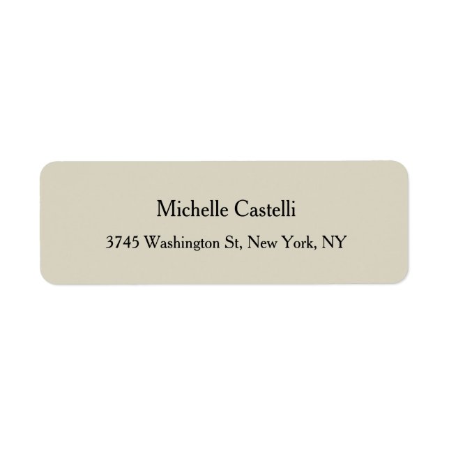 Professional Unique Classical Simple Return Address Label (Front)