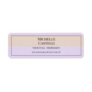 Professional Unique Classical Simple Return Address Label