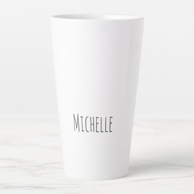 Professional Unique Classical Simple Your Name Latte Mug (Front)