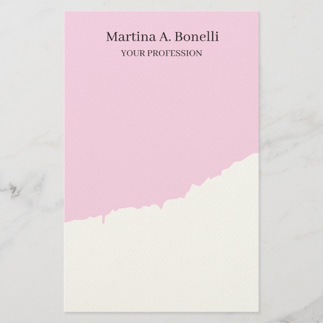 Professional Unique Elegant Plain Simple Special Stationery (Front)