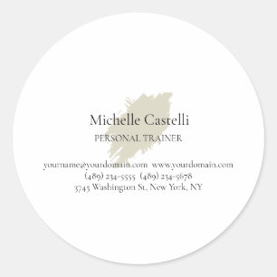 Professional Unique Minimalist Plain Customise Classic Round Sticker