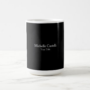 Professional Unique Modern Minimalist Black Grey Coffee Mug
