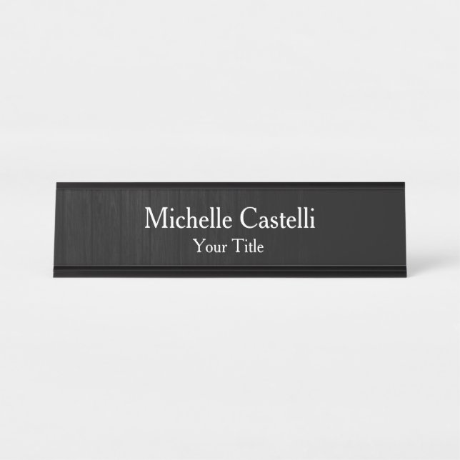 Professional Unique Modern Minimalist Desk Name Plate (Front)