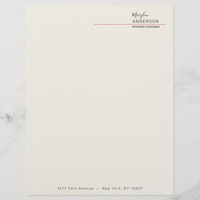 Professional - UNISEX Custom Letterhead (Front)