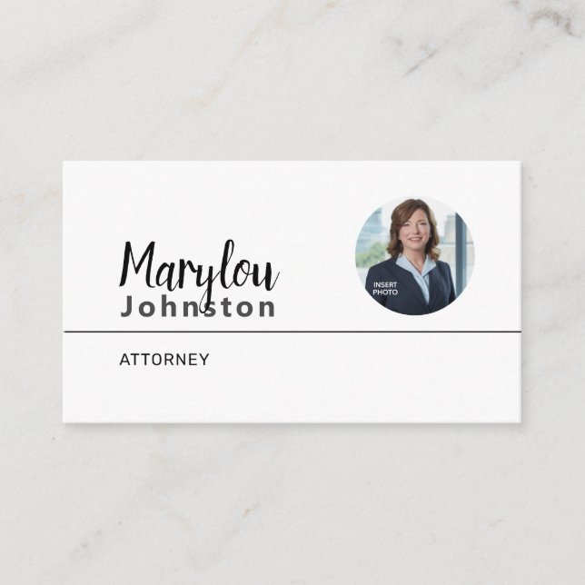 Professional  UNISEX (PHOTO INSERT) - Business Card (Front)