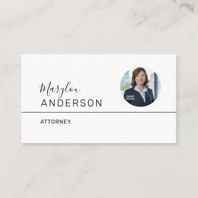 Professional  UNISEX (PHOTO INSERT) - Business Card (Front)