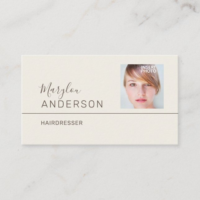 Professional  UNISEX (PHOTO & LOGO INSERT) - Business Card (Front)