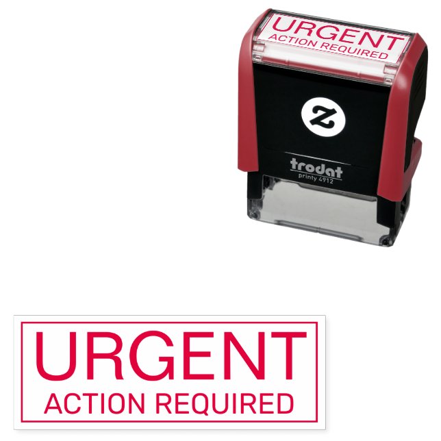 Professional Urgent Action Required Office Self-inking Stamp (In Situ)