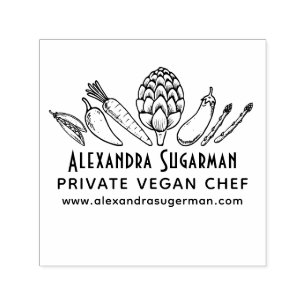 Professional Vegan Vegetables Business Logo 1 Self-inking Stamp
