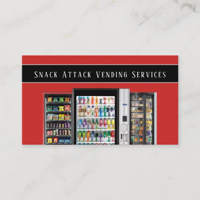 Professional Vending Machine Service Business Card (Front)