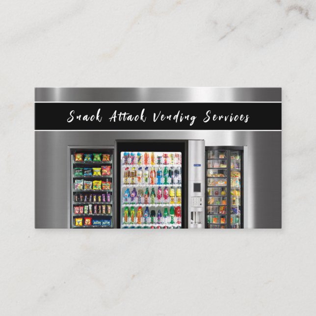 Professional Vending Machine Service Business Card (Front)