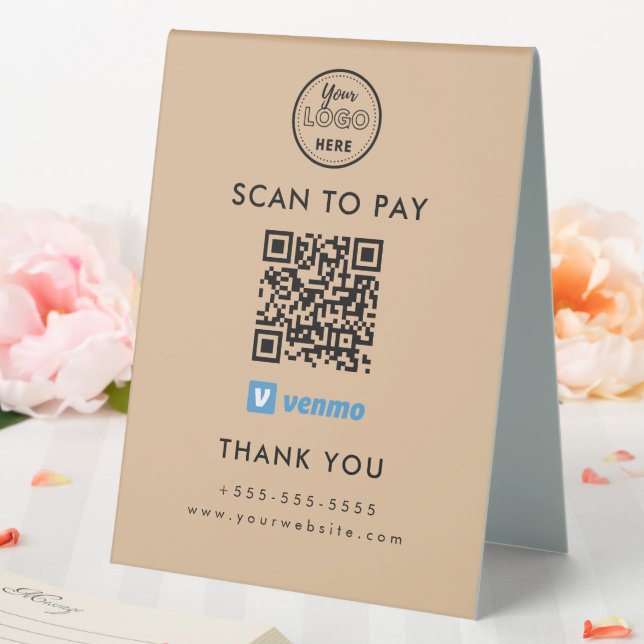 Professional Venmo QR Code Scan to Pay Logo Rustic (In SItu (Wedding))