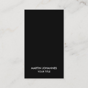 Professional Vertical Elegant Black Business Card