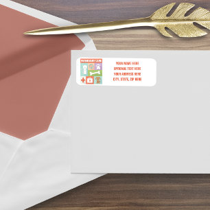 Professional Veterinarian Iconic Designed Return Address Label