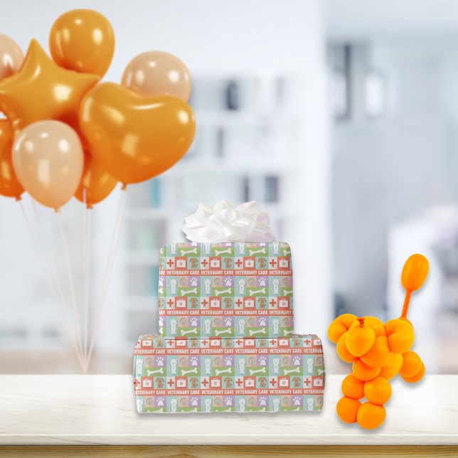 Professional Veterinarian Iconic Designed Wrapping Paper (Creator Uploaded)