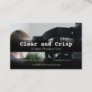 Professional Video Production Company Services Business Card