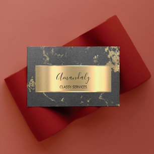 Professional VIP Gold Abstract Marble Grey Grey Business Card