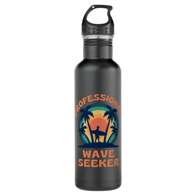 Professional Wave Seeker Surfing Surfer 710 Ml Water Bottle (Front)
