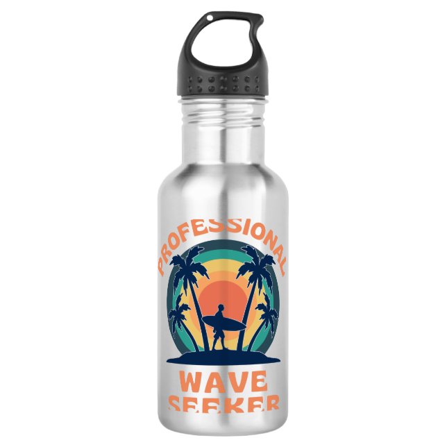 Professional Wave Seeker Surfing Surfer 710 Ml Water Bottle (Front)