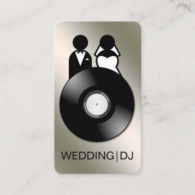 Professional Wedding DJ Logo Business Cards (Front)