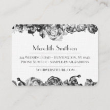 Professional Wedding Planner Elegant Black & White