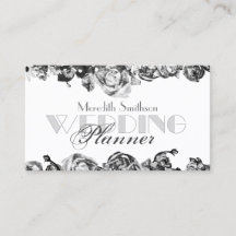 Professional Wedding Planner Elegant Black & White