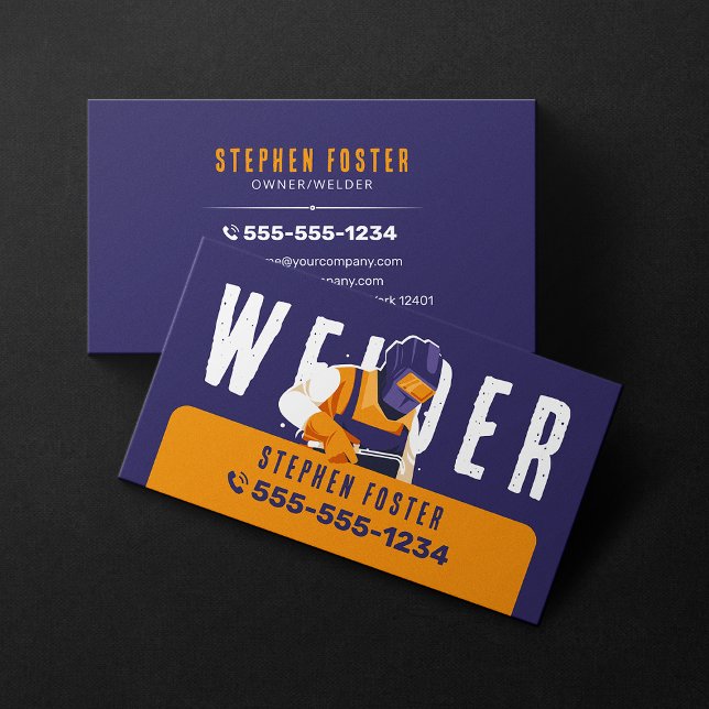 Professional Welding Industrial Metal Fabricator Business Card (Creator Uploaded)
