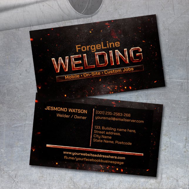 Professional Welding Services - Welder Business Card (Creator Uploaded)