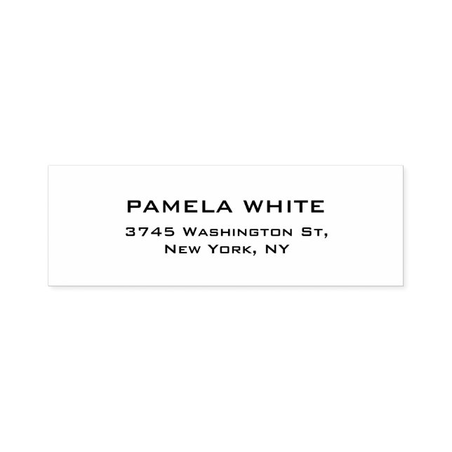 Professional White Background Simple Plain Elegant Self-inking Stamp (Design)