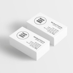 Professional White Custom Business Logo QR Code Card