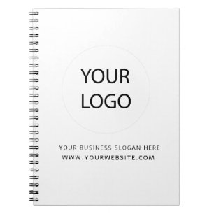Professional white Custom Company Logo Business Notebook
