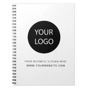 Professional White  Custom Company Logo Business  Notebook