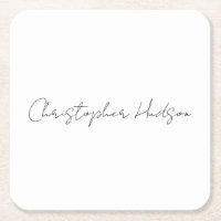 Professional White Plain Creative Chic Calligraphy