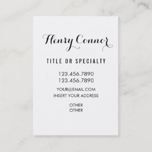 Professional White Vertical Board Business Card