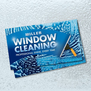 Professional Window Cleaning Services Business Card