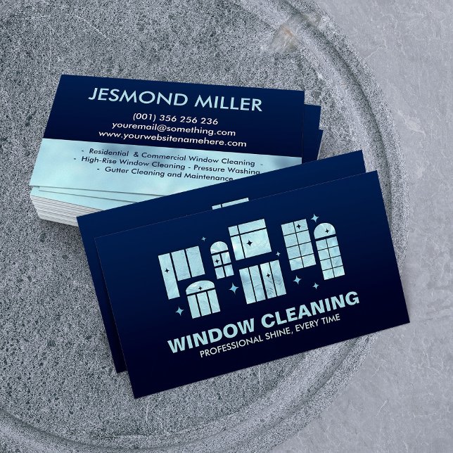 Professional Window Cleaning Services Business Card (Creator Uploaded)