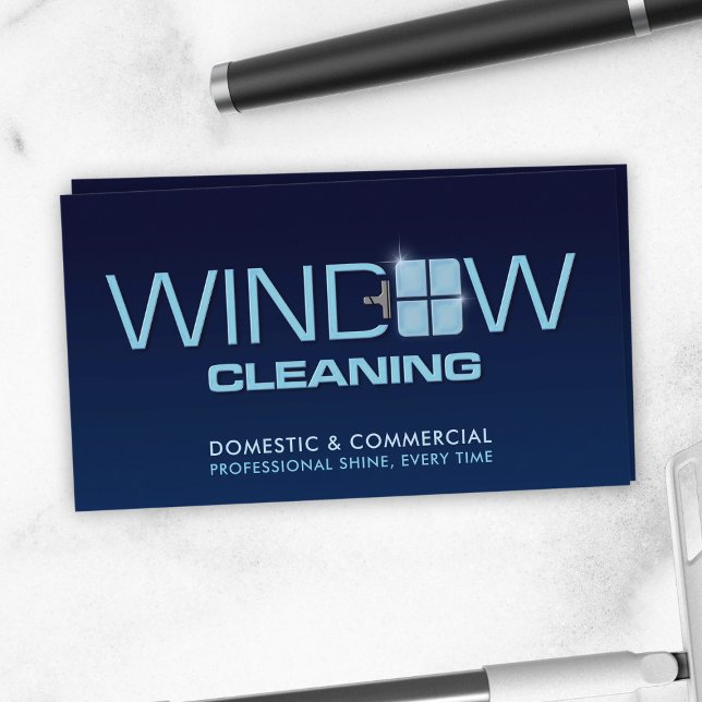 Professional Window Cleaning Services Business Card (Creator Uploaded)