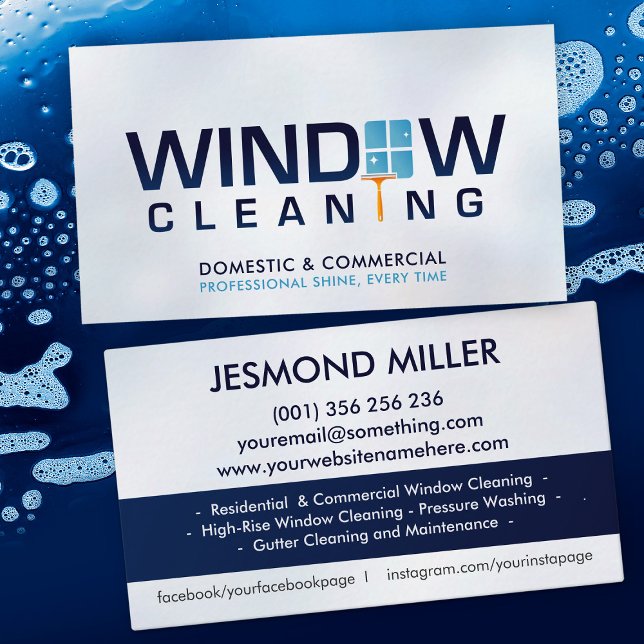 Professional Window Cleaning Services Business Card (Creator Uploaded)