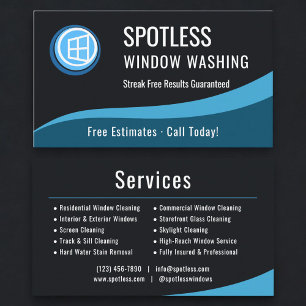 Professional Window Washing Company Business Card