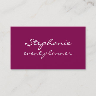 Professional Wine Pink White Colourful Girly Moder Business Card