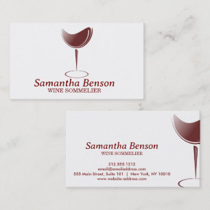 Professional Wine Stain Wine Glass Wine Sommelier Business Card