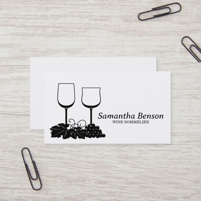 Professional Wine Stain Wine Glass Wine Sommelier  Business Card (Front/Back In Situ)